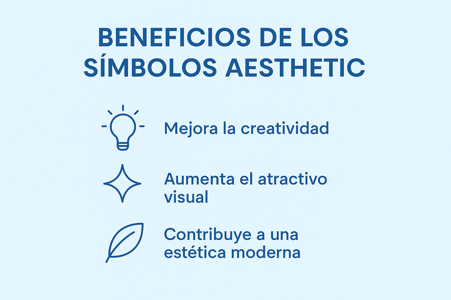Beneficios de los símbolos aesthetic